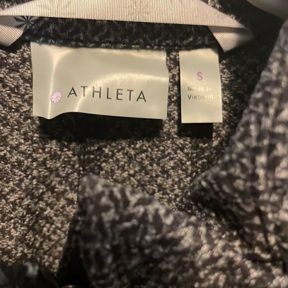 ATHLETA DARK GRAY AND BLACK DESIGN FULL ZIP LONG SLEEVE ATHLETIC JACKET - XS - Picture 3 of 12